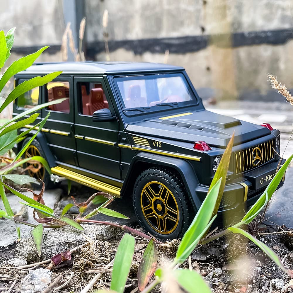 1/24 масштаб Benz G63 AMG модель автомобиля, игрушечный автомобиль из цинкового сплава со звуком и светом для детей, подарок для мальчиков и девочек