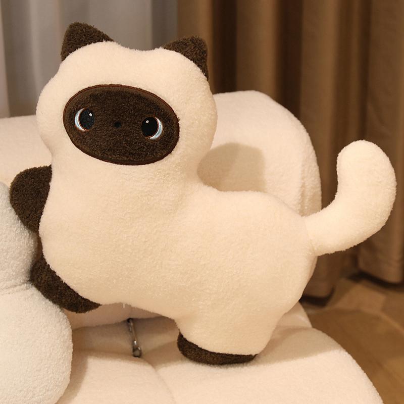 New Cartoon Cat Stuffed Pillow Stuffed Kitty Plush Toys Home Comfort Sofa Cushion Birthday Gift Cute Plushies Friend Gift
