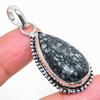 Natural Zebra Jasper Gemstone Handmade 925 Sterling Silver Pendant 2.01" T9A13