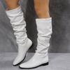 Fashion Boots Women's Autumn and Winter New High Tube Fashion Sleeve Low Heel Women's Boots Tide