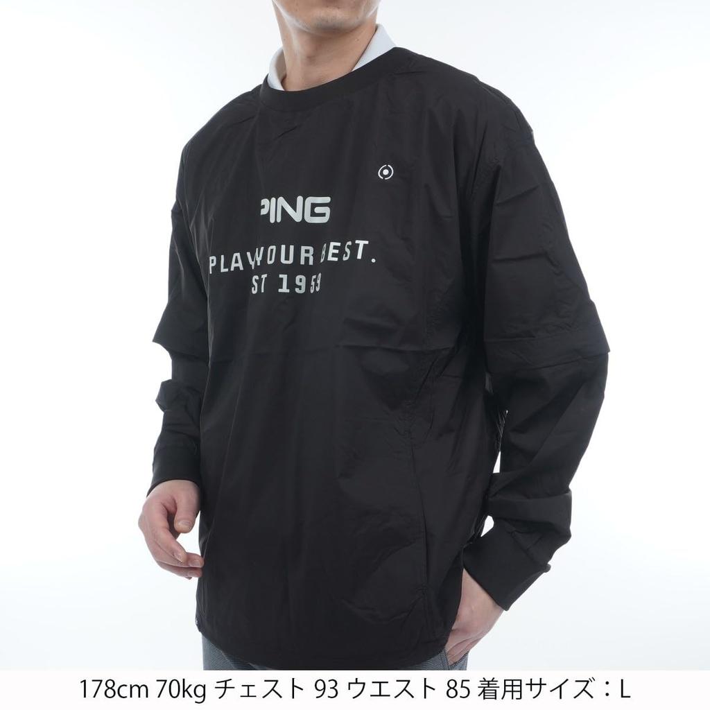 [Ping Apparel] Men's 2WAY Sneed Jacket (Water-repellent, Stretchable)  Golf  621-5121201 010Black 3L