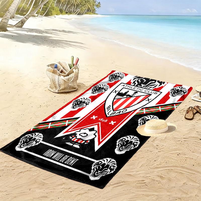 Athletic Club logo Print Beach Towel, Large Soft Quick Dry Towel for Beach Camping Swimming