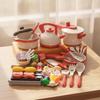 60 Pieces Pretend Kitchen Set Toy Cookware Complete for Children