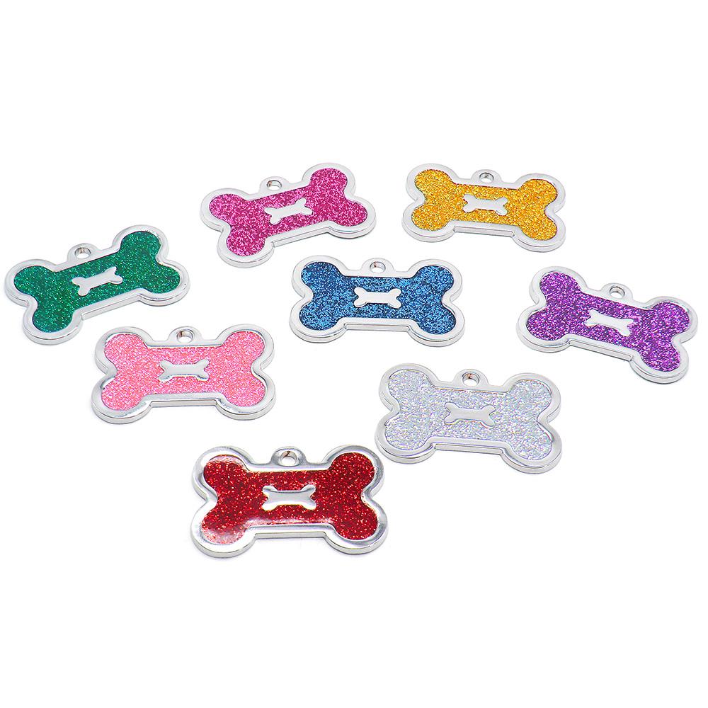 100Pcs Bone Dog Tag Alloy Name Engraved ID Tags Blank For Dog Collar Anti-Lost Nameplate Pendant Personalized Pet Accessories