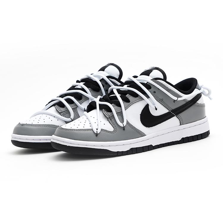 Nike Кроссовки Dunk Low Skateboard Shoes Женские Черно-Бело-Серые DD1503-101(Команда15-)