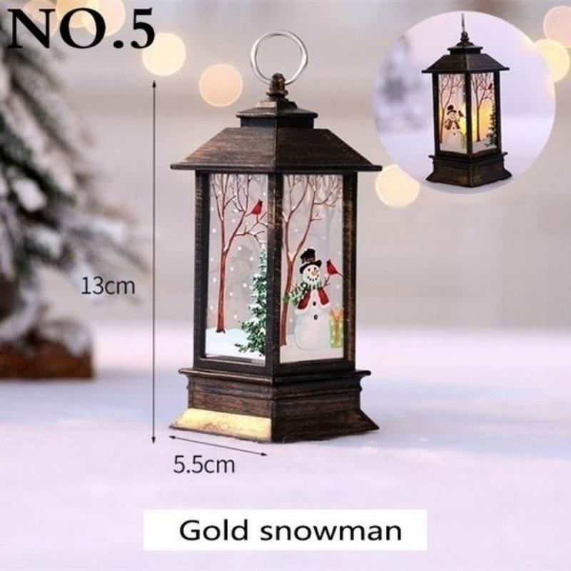1pcs Christmas New Year Family Decoration Fairy Light Candle White Snowman LED Flame Light