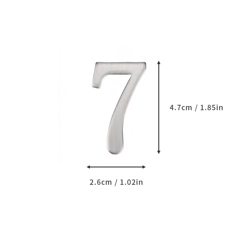 Самоклеящаяся уличная табличка с номером дома из нержавеющей стали - Водонепроницаемая и нержавеющая
