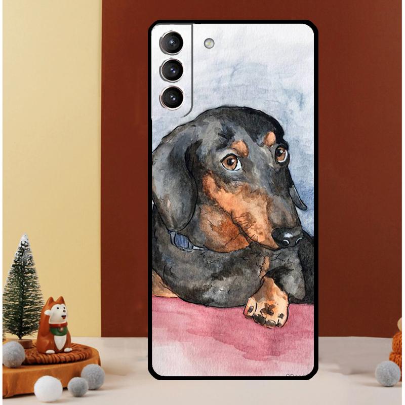 Мультяшный чехол такса сосисочная собака для Samsung Galaxy S24 S26 Ultra S22 S23 S25 Ultra S20 S21 Plus S10 S25 FE Чехол Funda