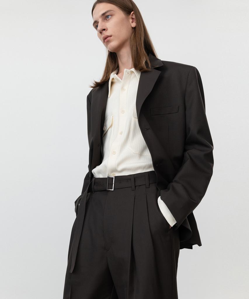 INSILENCE Cotton Jersey Outer Shirt Cream