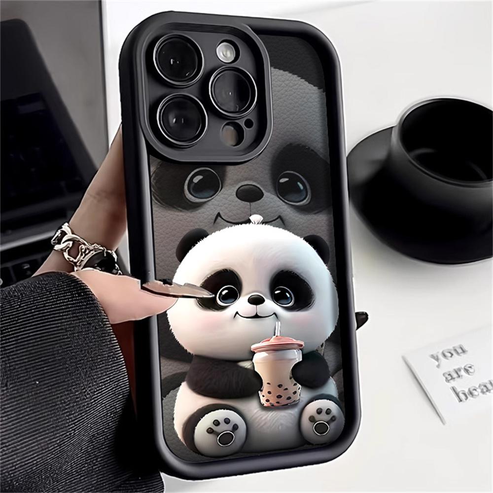 Чехол Panda Soft TPU для iPhone 15 Pro Max, чехлы для iPhone 16 13 14 11 12 7 8 Plus SE 15promax 15pro 16pro 16promax, чехол Funda