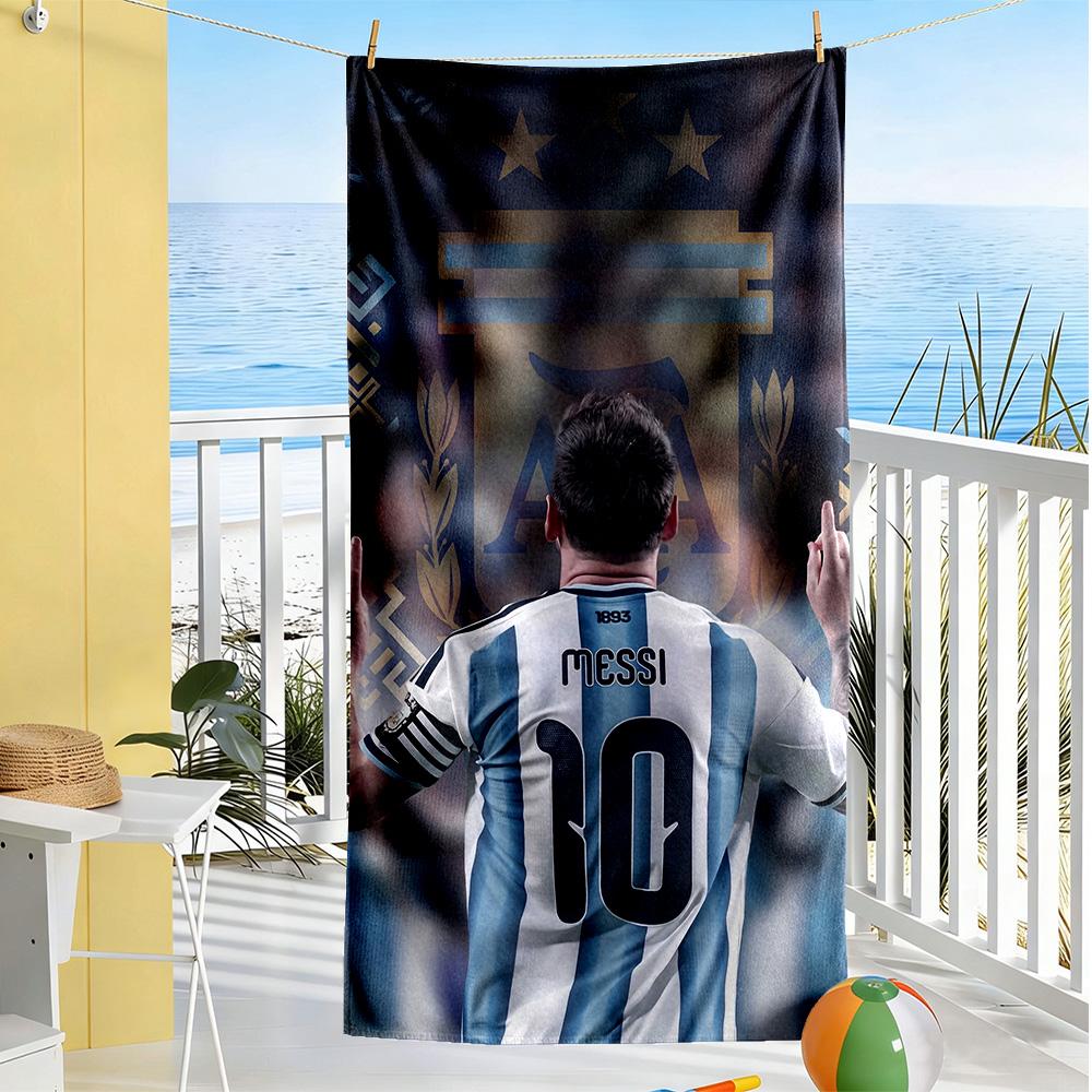 Messi Beach Towel Soft Durable Quick-Dry Comfortable Lightweight Portable for Swimming,Beach,Camping, Travel, Beach Accessories,Gym