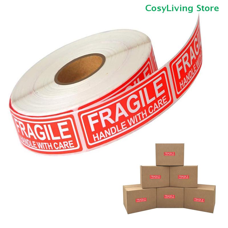 500Pcs/Roll DIY Fragile Stickers The Goods Please Handle With Care Warning Labels Supplies