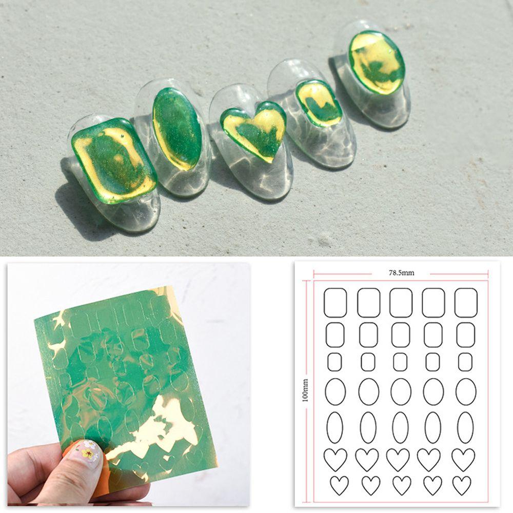 Украшение Маникюр Лазерные Ногти Пленка Ноготь Кубик Льда Наклейка 3D Целлофановая Бумага Аврора Ногтевые Фольги