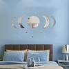 20 Pcs Moon and Star Wall Stickers Acrylic Mirror Wall Decals for Bathroom Living Room Bedroom