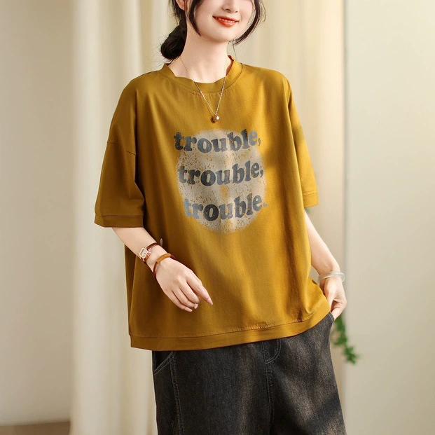 Dimanaf 2025 Летняя футболка женская с коротким рукавом и длинными пуговицами свободные топы футболки