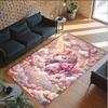 Unicorn Theme Crystal Velvet Floor Rug Personalized Custom Name Text Warm Carpet Home Decoration