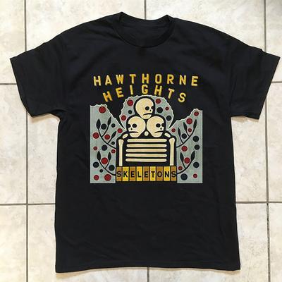 Коллекция Hawthorne Heights Альбом Скелеты Футболка Черная Все Размеры FF188 Унисекс Футболка