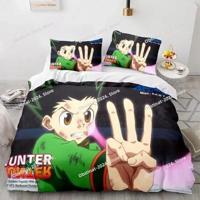 Новый модный Комплект постельного белья HUNTER×HUNTER Односпальный Двуспальный Full Queen King-Size Размеры Размеры Комплект постельного белья Взрослые Дети Спальня Пододеяльник Комплекты 3D