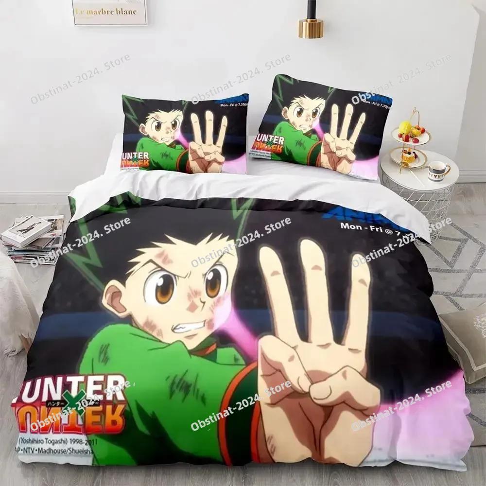 Новый модный Комплект постельного белья HUNTER×HUNTER Односпальный Двуспальный Full Queen King-Size Размеры Размеры Комплект постельного белья Взрослые Дети Спальня Пододеяльник Комплекты 3D