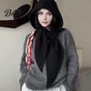 Warm Knit Headwear Women Hooded Scarf Hat, Winter Pullover Balaclava Hood, Outdoor Cycling Hat Ear Protection Skull Cap for Cold Weather Hood