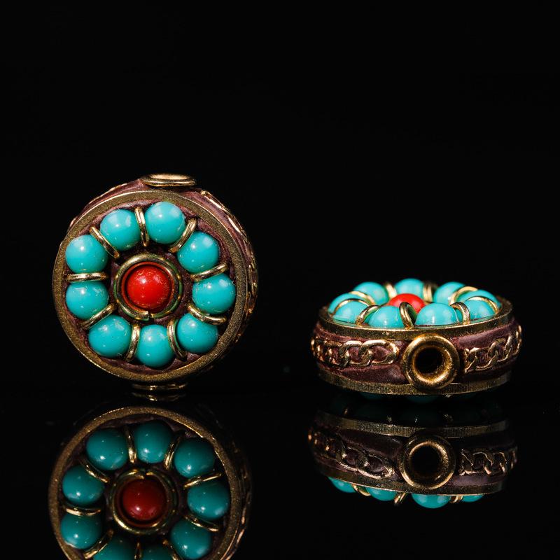 Непальские латунные бусины-разделители в виде благоприятных облаков ручной работы для изготовления украшений и орнаментов своими руками