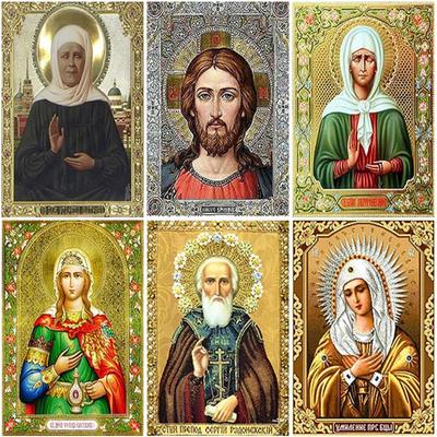 5D Алмазная вышивка икона религия полная круглая дрель алмазная живопись горный хрусталь набор для вышивки крестом мозаика ремесла подарок