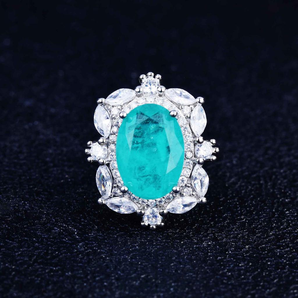 Роскошный подвес Paraiba Высококлассный Дизайн, Преувеличенное Большое Алмазное Ожерелье с Алмазами Высокой Чистоты Для Женщин