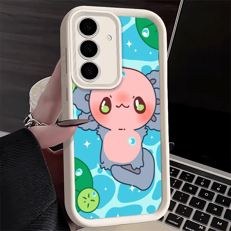 Phone Case for Samsung Galaxy A17 A16 A15 A14 A13 Axolotl Cartoon Cute A56 A36 A26 A55 A35 A25 A54 A34 A24 A53 A33 A23 A07 A06