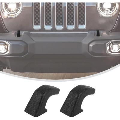 Крышки буксировочных крюков Lkip для Jeep Wrangler 4XE JL JK & Gladiator JT (2007-2025) - Резиновые накладки для защиты переднего бампера, внешние аксессуары(черный)