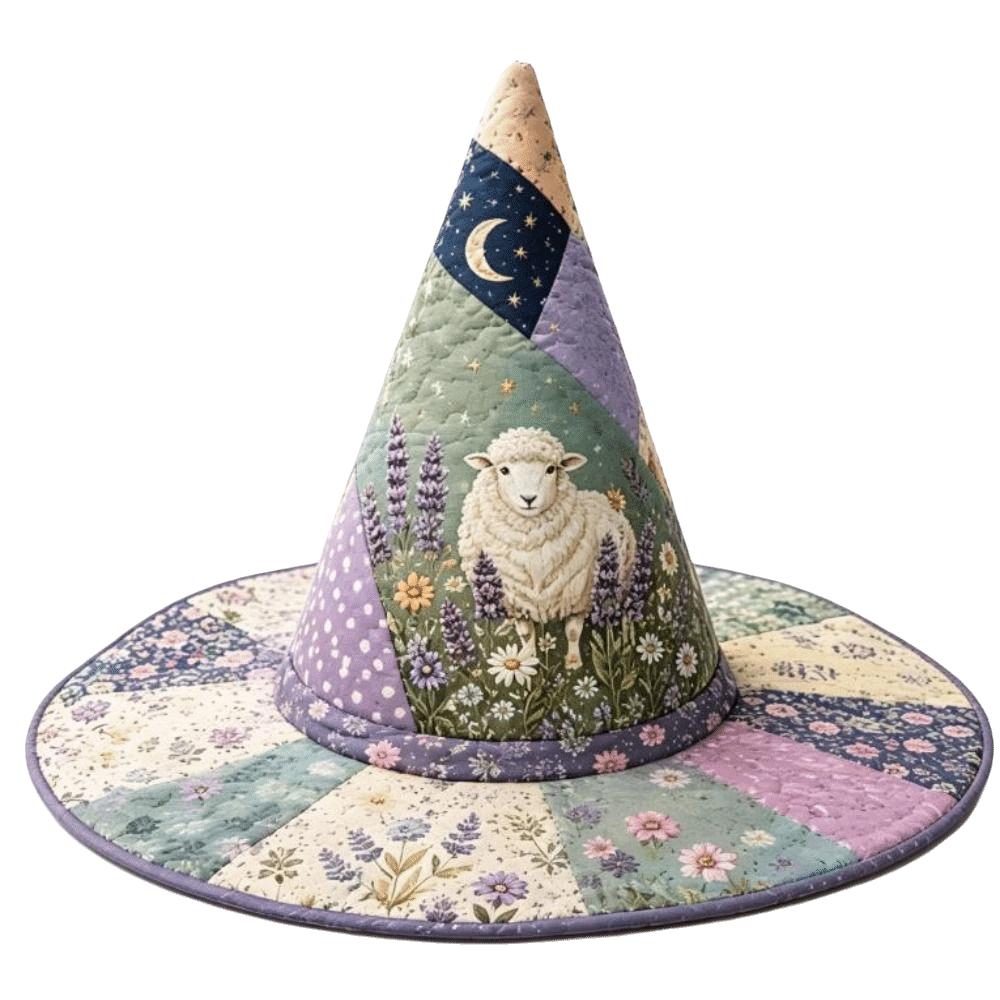 Wide Brim Pointed Wizard Hat Vintage Party Hat Gothic Festival Hat Halloween