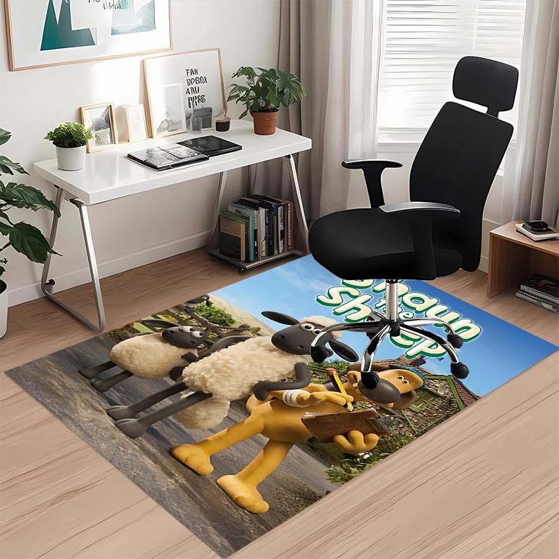Shaun the Sheep Printed Carpetrugfor Office Chair Living Room Bedroom Kitchen Room Decor Gifts