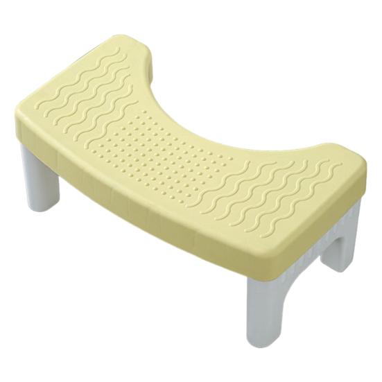 Foot Stool Wide Base Anti-Slip Texture Ergonomic Design Toilet Foot Rest Waterproof Versatile Bath Stool for Toilet Pregnancy Elderly