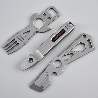 EDC Лом-открывалка для бутылок из нержавеющей стали CNC Многофункциональный Наручный Подвесной Защитный Высококачественный Ручной Инструмент