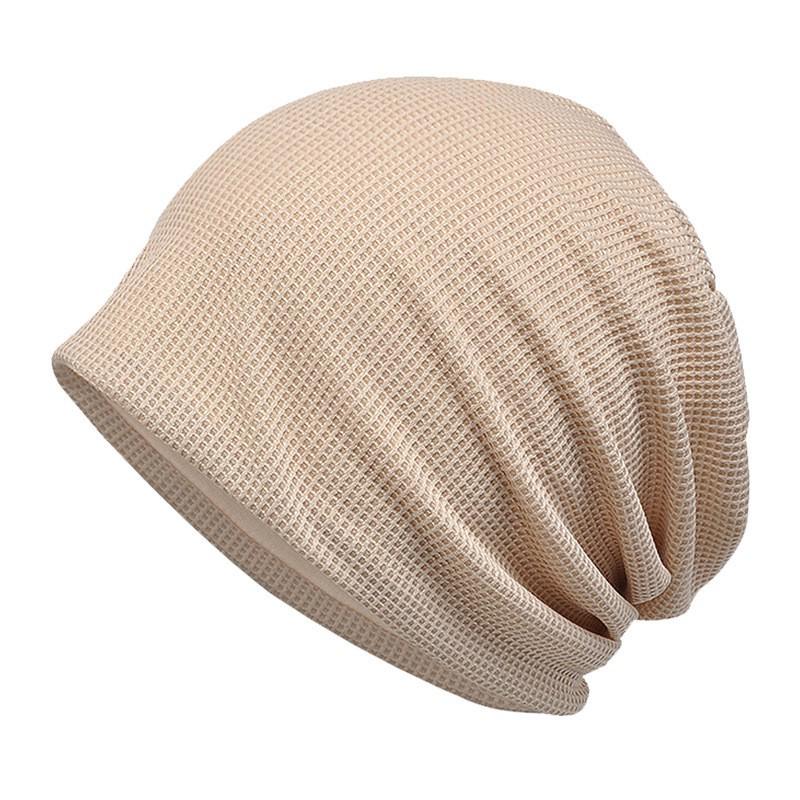 Women's Breathable Thin Cotton Pullover Hat - Spring/Summer Headscarf, Confinement, Sleep, and Outdoor Leisure Cap.