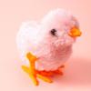6Pcs Clockwork Toys Plush Chick Wind-up Toys Realistic Appearance Simulated Chick Figures Fluffy Chick Toys