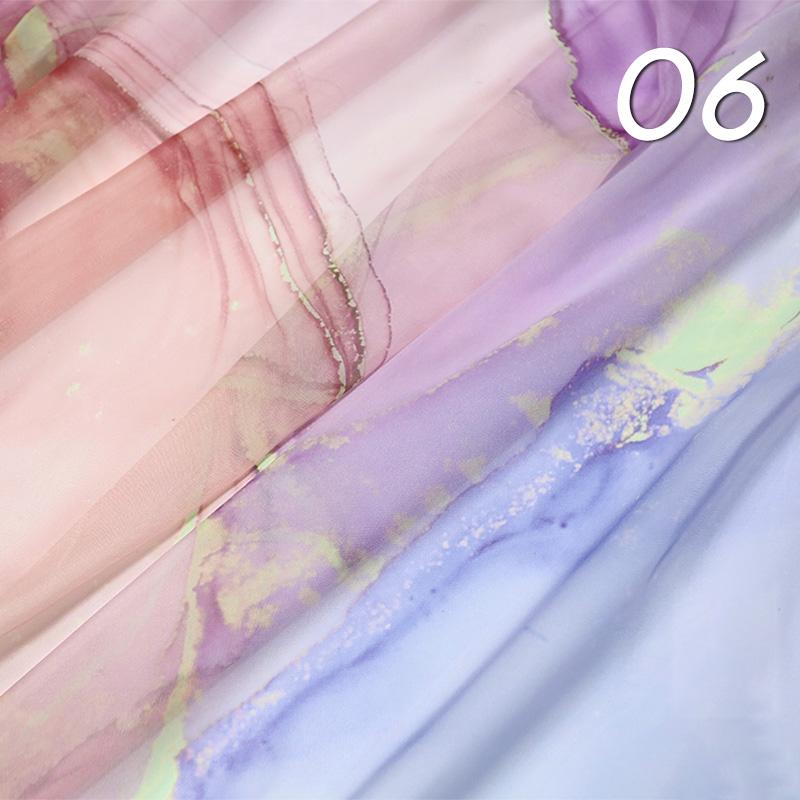 1/3/5M градиентная цветная шифоновая ткань 30D шифоновая ткань DIY радужная звездная прозрачная танцевальная одежда материал костюм платье ремесло