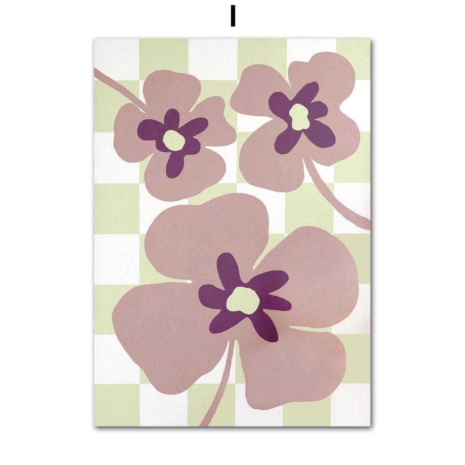 Ретро Цветы Ваза Листья Галерея Красочный Фанки Постер И Принты Настенное Искусство Холст Живопись Настенные Картины Для Декора Гостиной