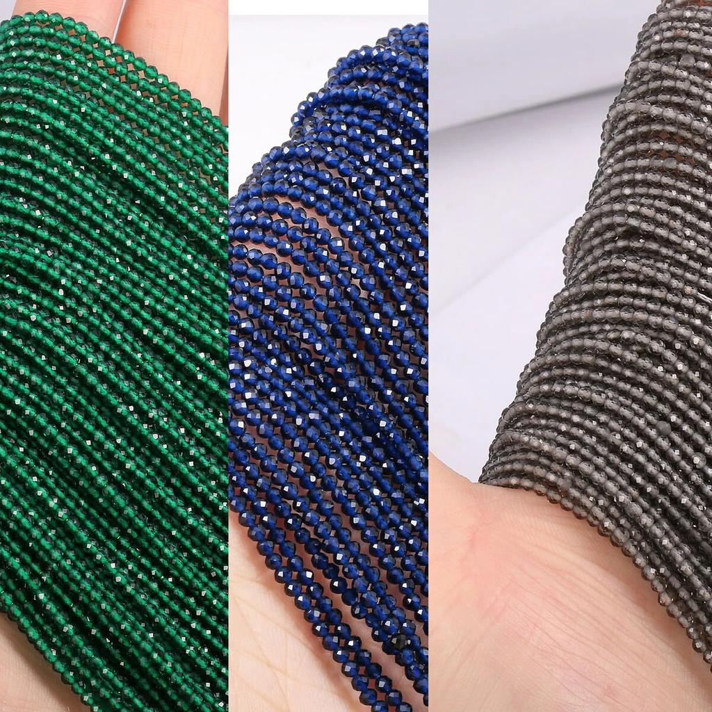 3 шт./набор 2/3 мм натуральный камень шпинель огранка разноцветные свободные разделительные бусины для изготовления ювелирных изделий своими руками ожерелье серьги браслет аксессуар