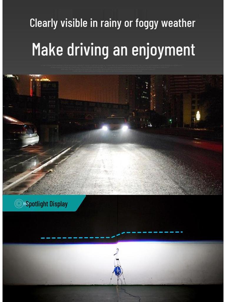 Супер яркая светодиодная автомобильная фара с линзой, прожектором и режимами ближнего/дальнего света для моделей H7, H4, H11, H8