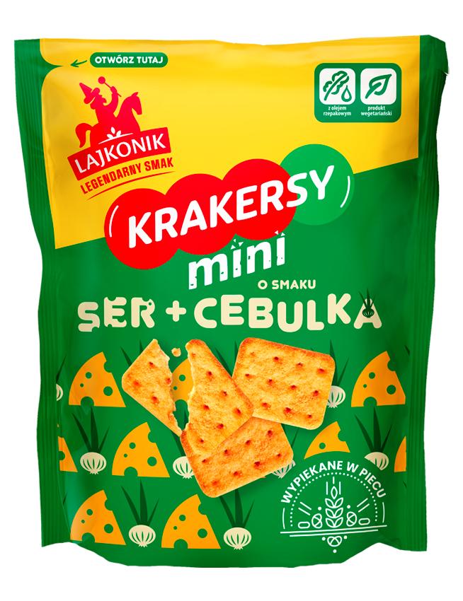 Lajkonik Mini crackers with cheese and onion flavor 100 g