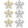 1/2/6 шт. Золотые металлические кольца для салфеток Декор из искусственного жемчуга Дизайн снежинки Зимняя тематика Салфетка