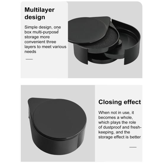 3 Tier Bar Glass Rimmer Salt And Sugar Rimmer Seasoning Box Cocktail Ingredient Separator Bartender Tool for Margaritas