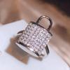 Высококачественное кольцо в форме замка с полным бриллиантом и цирконием для женщин, подарок на годовщину свадьбы, помолвочное ювелирное кольцо для пары