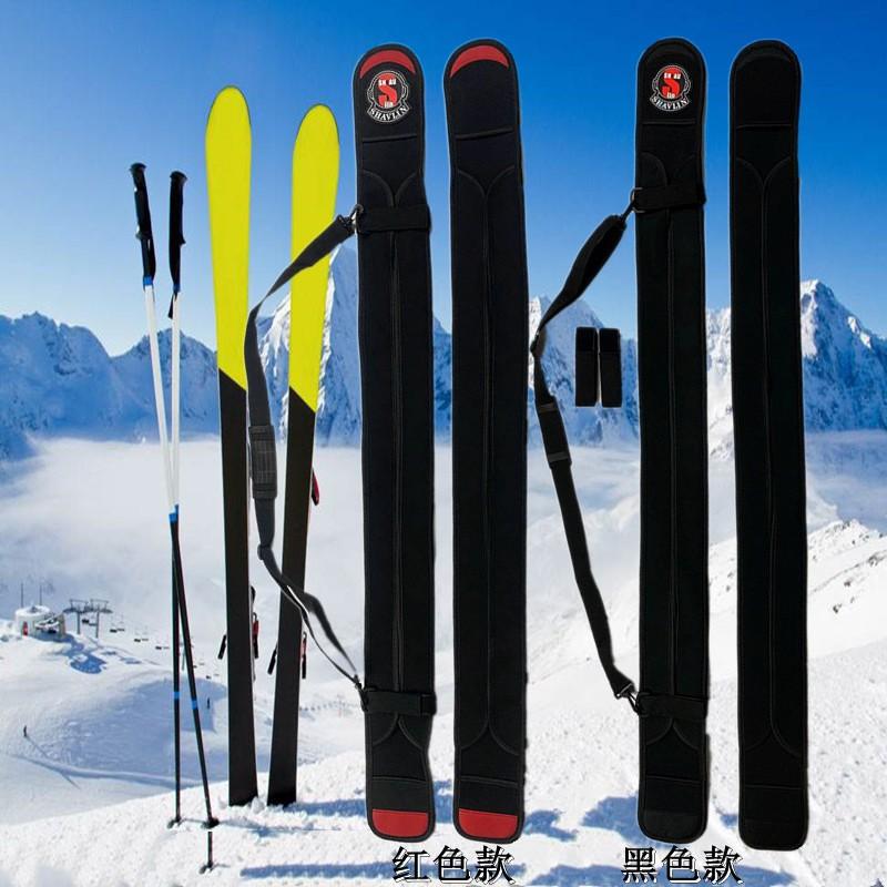 Portable Stretchable Ski Board Cover With Adjustable Shoulder Strap Outdoor Skiing Travel Storage