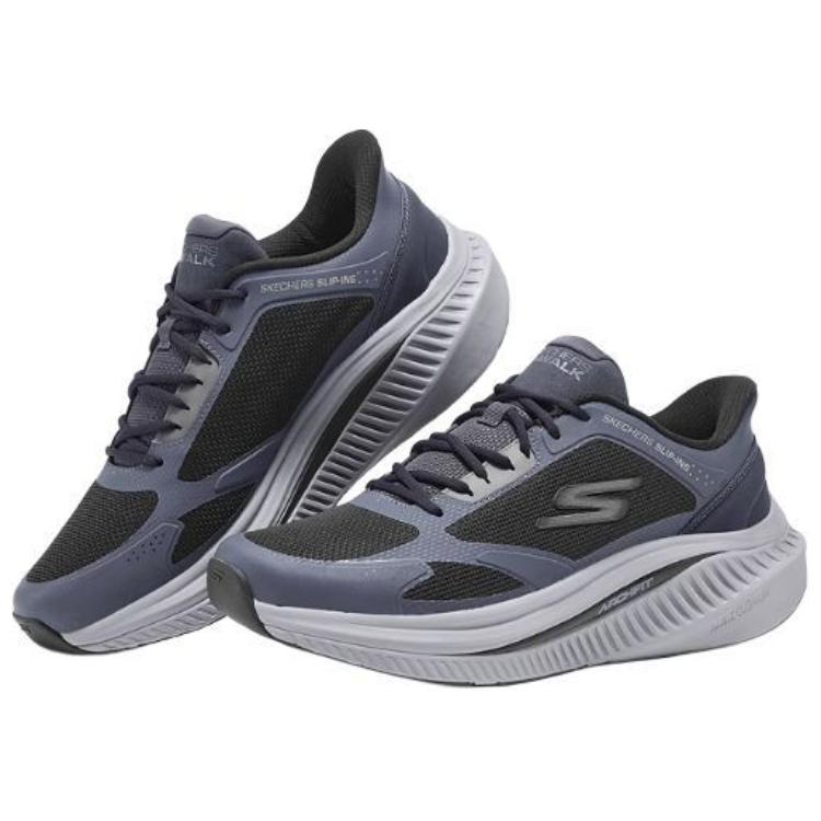 Skechers Go Walk Удобные Универсальные Низкие Повседневные Кроссовки Мужские Темно-Серые 216351-BKCC