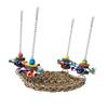 Multiuse Bird Perch Chewable Hammock Cage Hanging Toy with Natural Woven Straw Safe For Pet Parrots Entertainment Fun