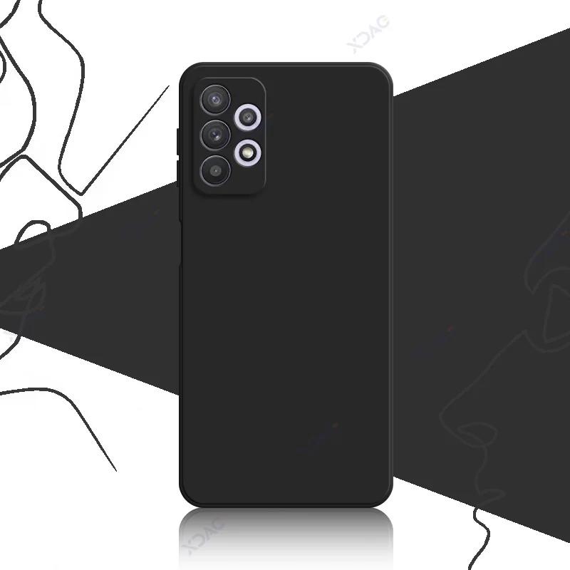 Роскошный квадратный жидкий силиконовый чехол для Samsung Galaxy A32 4G 5G SamsungA32 360 Soft Phone Back Cover Armor Shield Coque