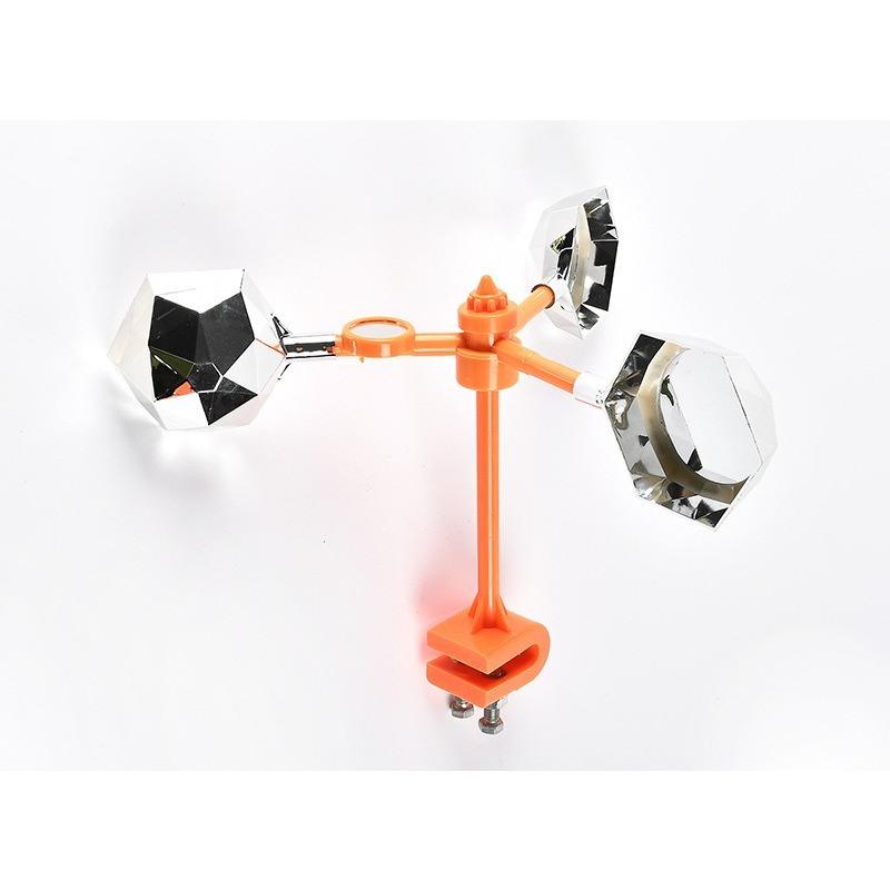 Солнечный 3-в-1 отпугиватель птиц: Ультразвуковой звук, Движение ветра и Светоотражающая вспышка для Сада, Фермы, Пруда