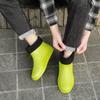 Summer Rain Shoes Men's Short Non-slip Waterproof Shoes Men's Rain Boots Low-top Fashion Overshoes Kitchen Fishing Rubber Shoes