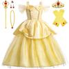 Belle Dress Kids Princess Dress Kids Dress Dress Set Kids Costume Cosplay Yellow One Piece Event Stage Costume Disguise Performance Fancy Dress